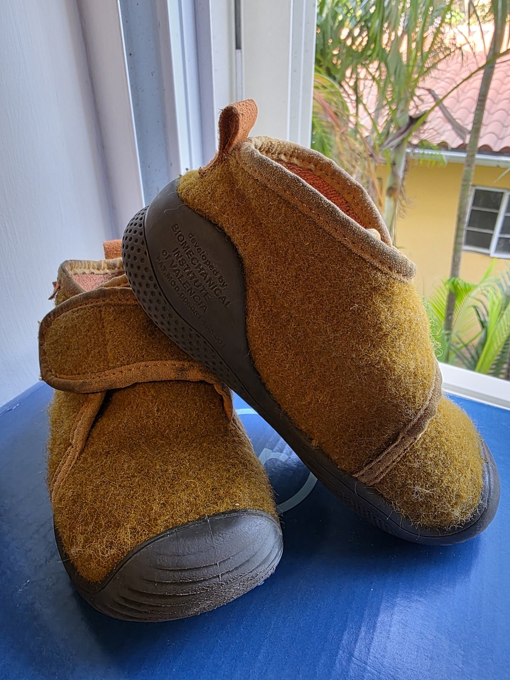 Plush Slip-On Baby Walkers in Mustard Yellow made in Spain